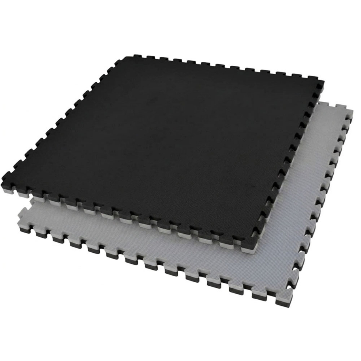 Tatami strunjača 100 x 100 cm - 2 cm debljina - crno-siva